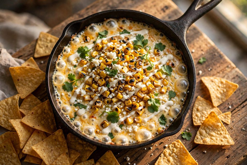 Queso Fundido with Elote Street Corn