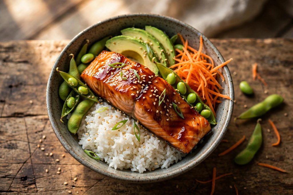Teriyaki Salmon Bowls